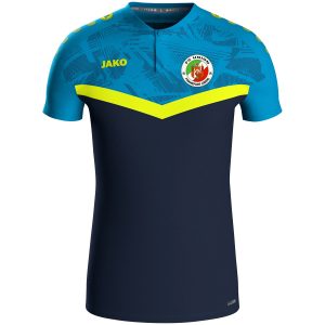 JAKO - Polo Iconic -marine/JAKO blau/neongelb -Herren - FC Union Frankfurt (Oder)