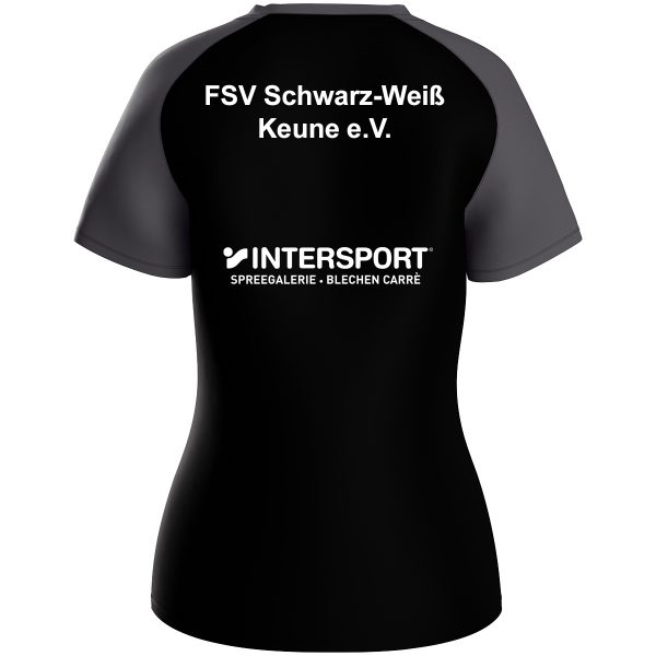 JAKO T-Shirt Iconic - Damen - schwarz/anthrazit - FSV Schwarz-Weiß Keune – Bild 3