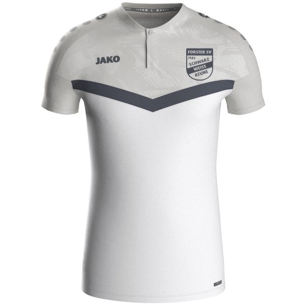 JAKO Polo Iconic - Herren - weiß/soft grey/anthra light  FSV Schwarz-Weiß Keune