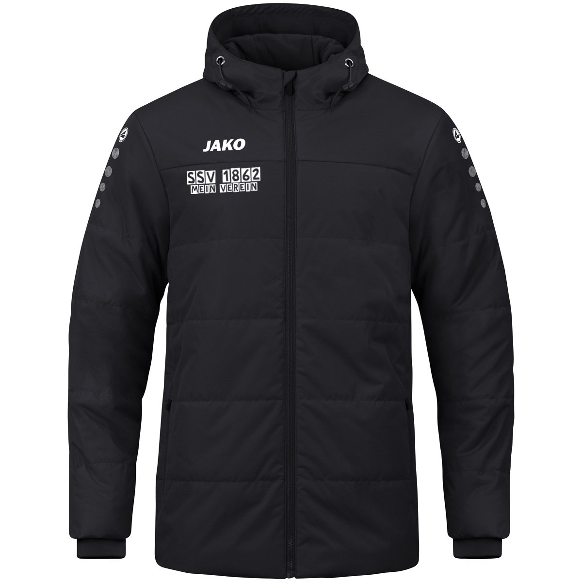 JAKO - Coachjacke Team mit Kapuze - Schwarz - Kinder - Spremberger SV 1862
