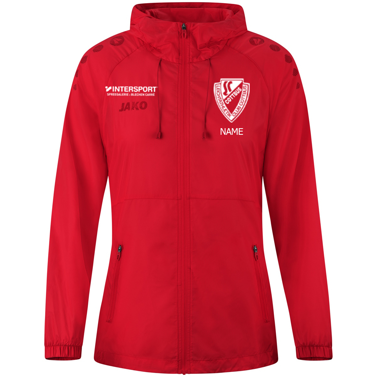 JAKO - Lightweightjacke Flow - rot - Damen - LC Cottbus – Bild 2