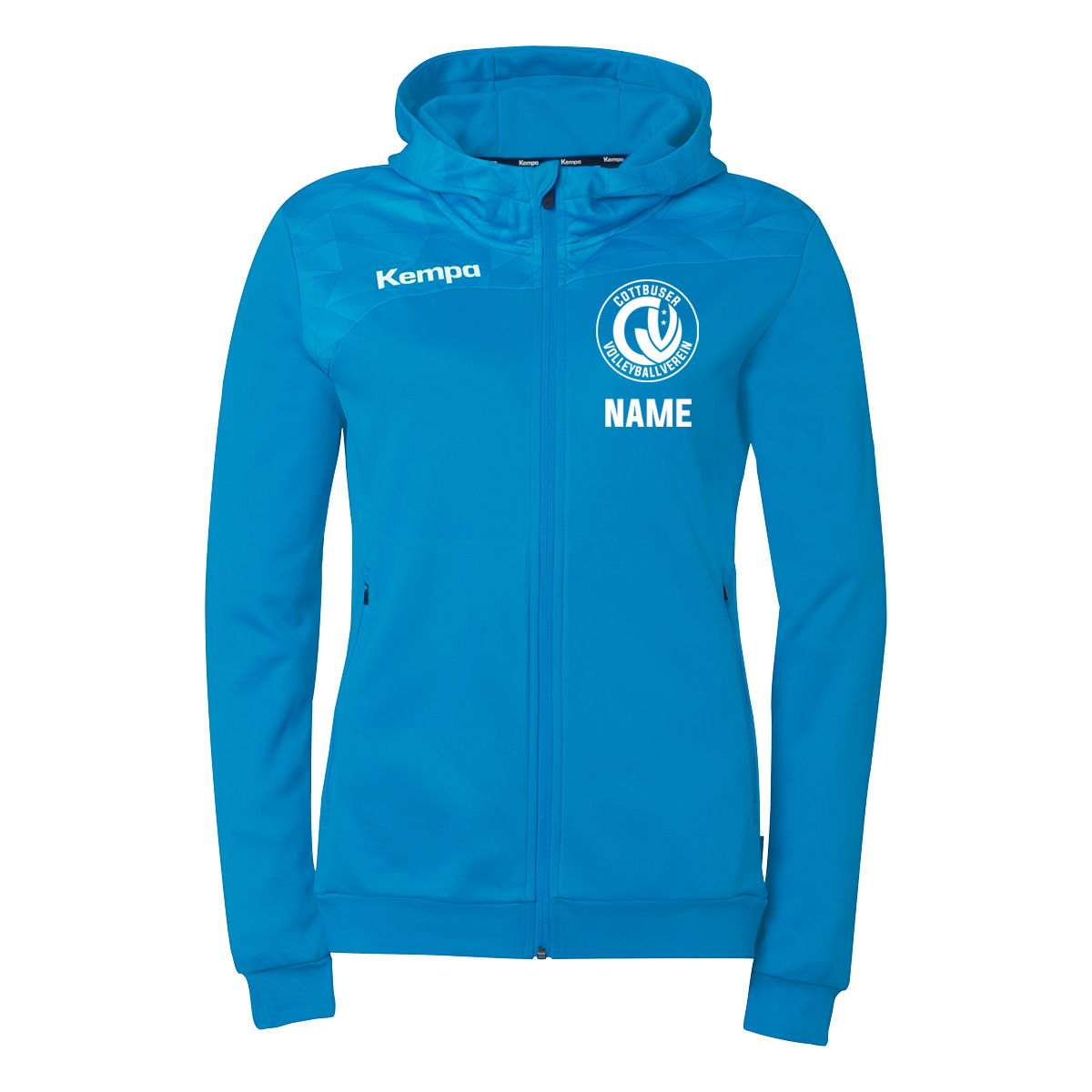 Athletics 29 Poly Kapuzenjacke - Blau - Damen - Cottbuser Volleyballverein (CVV) – Bild 2